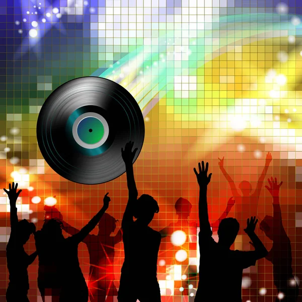 Tančící Siluety Disco Světla Royalty Free Stock Vektory