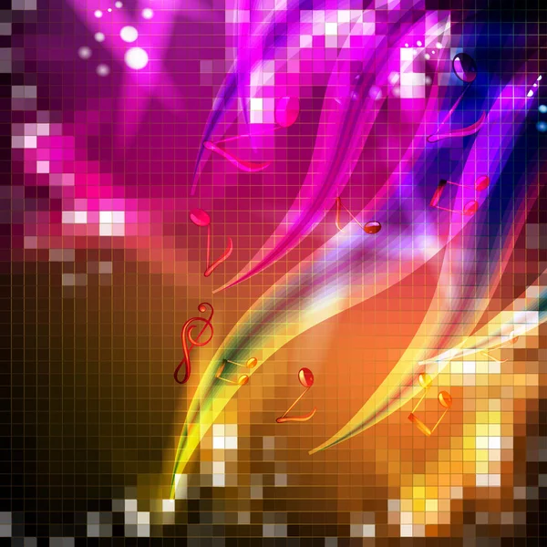 Abstract Background Musical Notes Lights Vector Graphics