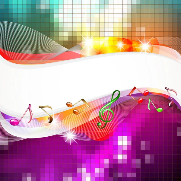 Abstract Background Musical Notes Lights Stock Illustration