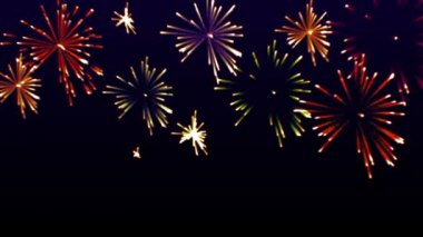 son derece renkli parlak havai fişek video,