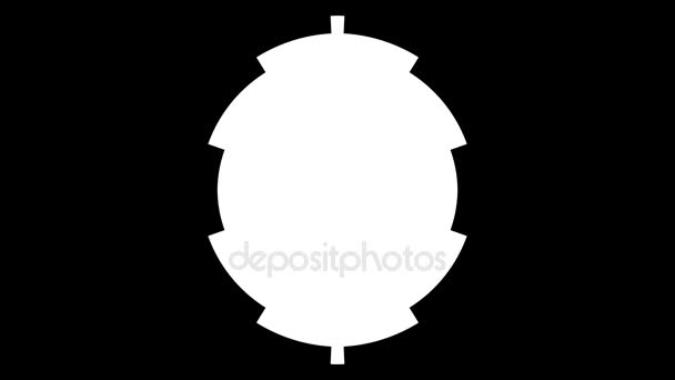 vidéo ultra HD 4k des carrés concentriques et des cercles animation sur un fond noir. Idéal pour la saisie ou le masquage et utilisé comme transition d'essuyage comme canal alpha 