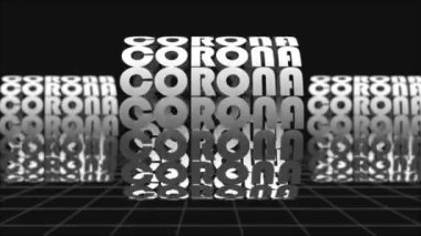 Sosyal Uzaklık Metni Animasyonu Corona Covid-19, virüs adı animasyon hareketi grafikleri