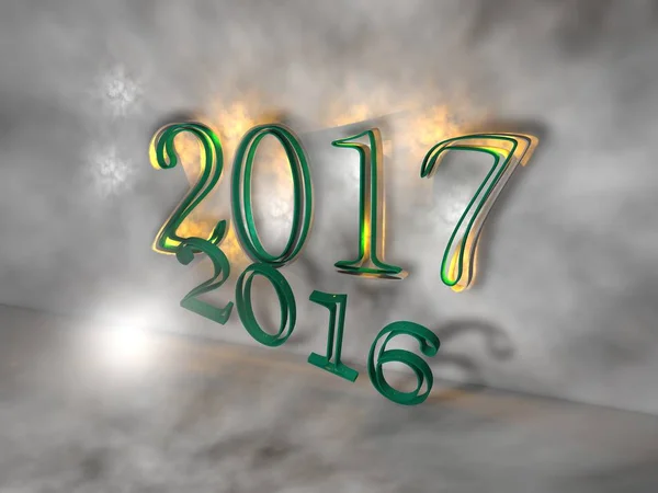 Konzeptionelles Neujahrskonzept für 2017 — Stockfoto