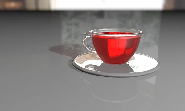 カップお茶の 3 d 図 — ストック写真