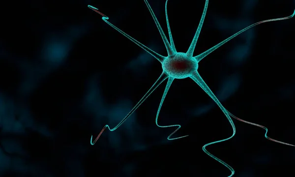 Komórek nerwowych, sci-fii 3d ilustracja — Zdjęcie stockowe