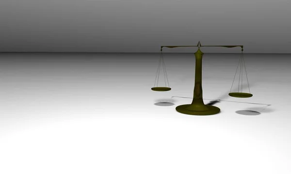 Symbol spravedlnosti-pozlacené váhy modely — Stock fotografie