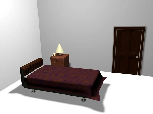 Dormitorio de trabajo de gráficos tridimensionales — Foto de Stock