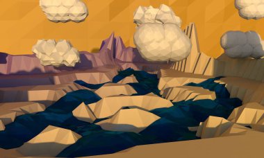 Düşük Poli, peyzaj çalışmaları