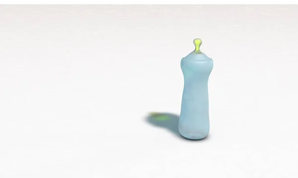 Bebek şişe kavramı doğru görünümü 3d render — Stok fotoğraf