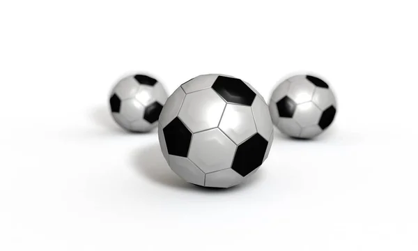 Futebol modelagem fundo desfoque 3d render — Fotografia de Stock