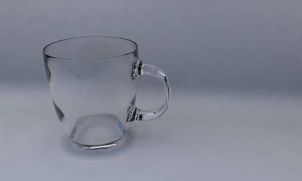 Bistro Glass Cup, vue droite rendu 3d — Photo