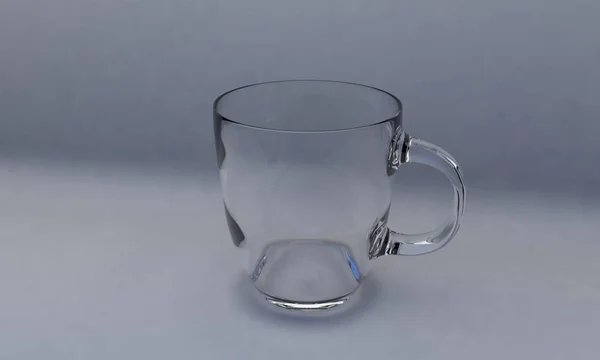 Bistro Glass Cup 3d vykreslení, pozadí — Stock fotografie