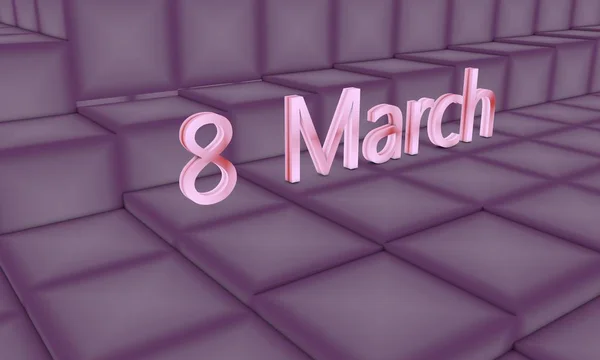 8 concepto de marzo, 3d render —  Fotos de Stock