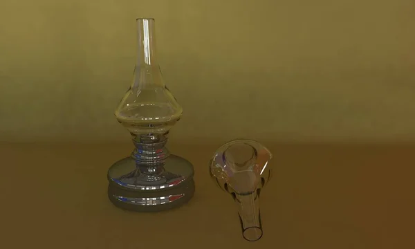 Gaz lambası, 3d render arka plan