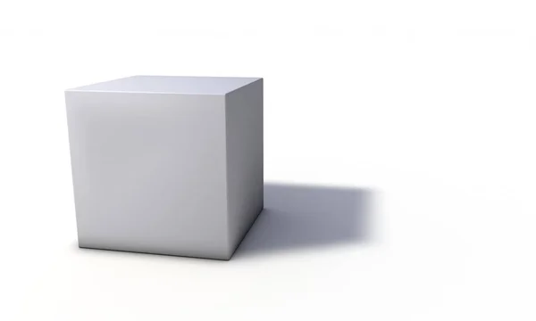 Modello cubo, isolato sul bianco — Foto Stock