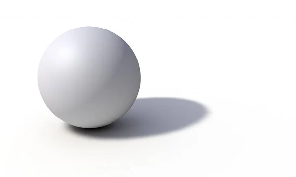 Beyaz 3d render üzerinde izole küre modeli