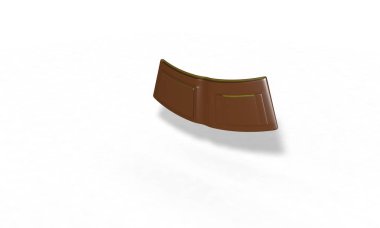 M-cüzdan modeli üzerinde beyaz, izole 3d render