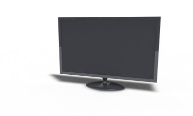 Beyaz, 3d izole monitör render