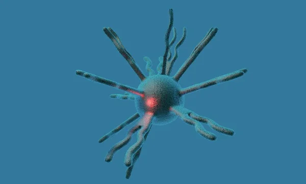 Fondo de bacterias de doble cadena, 3d render — Foto de Stock