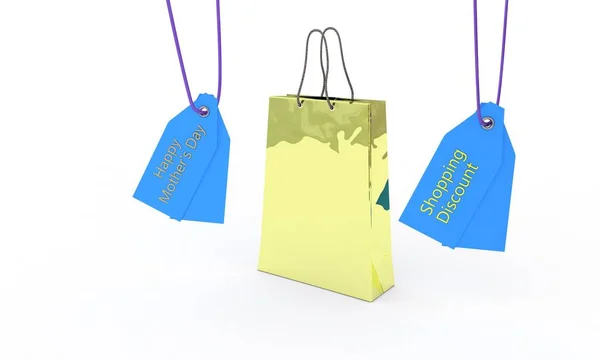 Madres día de compras descuento, 3d render — Foto de Stock