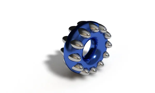 Anillo de bola de elipse abstracto, 3d render — Foto de Stock