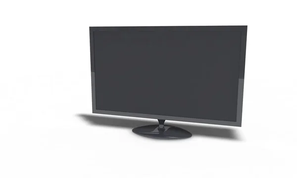 Monitor aislado en el blanco, 3d render — Foto de Stock