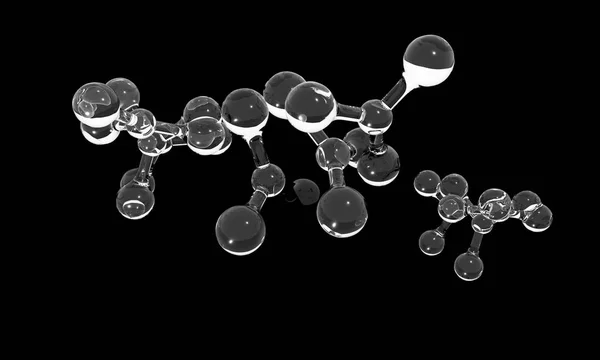 Agua Molecular de backgrund, 3d render — Foto de Stock