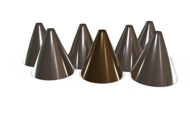 İş adamı kavramı, 3d render seçili