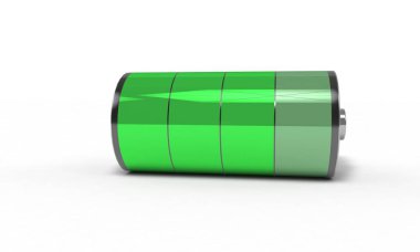 Şarj edilebilir pil yüksek, 3d render
