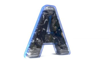 Dünya mektup kağıt bir arka plan, 3d render kaplama