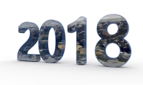 Yeni yıl dünya kavramı, 3d render kaplama — Stok fotoğraf