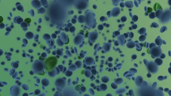 Una imagen microscópica de antibacteriano, 3d renderizado — Foto de Stock