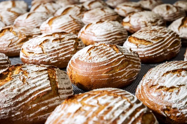 Industrielle Bäckereilinie Prozess Der Brotproduktion — Stockfoto