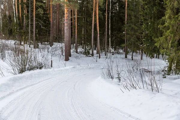 Winter Driving Road — Stockfoto