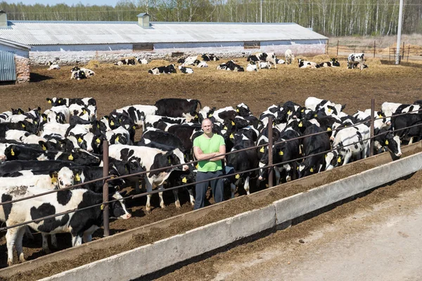 Mezőgazdaság az ipar, mezőgazdaság, emberek és az állattenyésztés — Stock Fotó