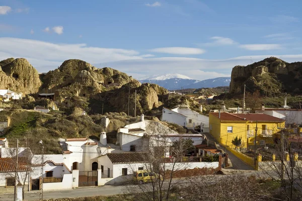 Guadix houses built into the hillside — Stock Photo, Image