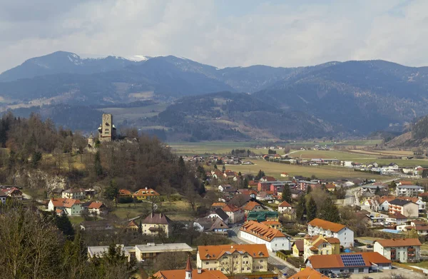 Northern part of Friesach and Geiersburg — Stock Photo, Image