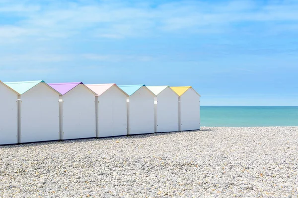 Beach cabins in Le Treport, France — Stock Photo, Image