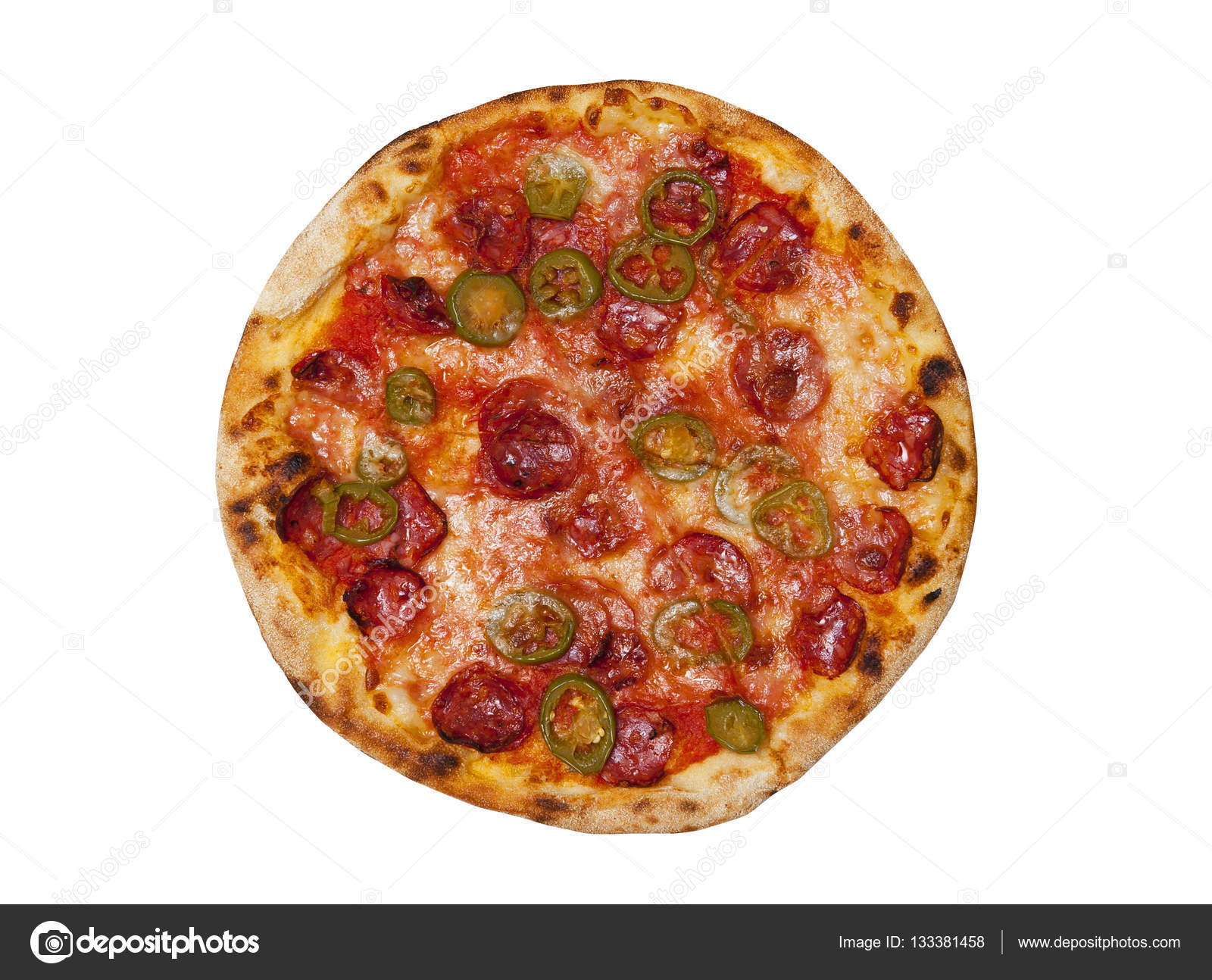 Pizza isolada em branco — Stock Photo © Deaurinko 133381458
