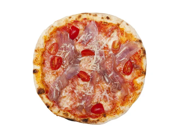 Pizza isolerad på vitt — Stockfoto