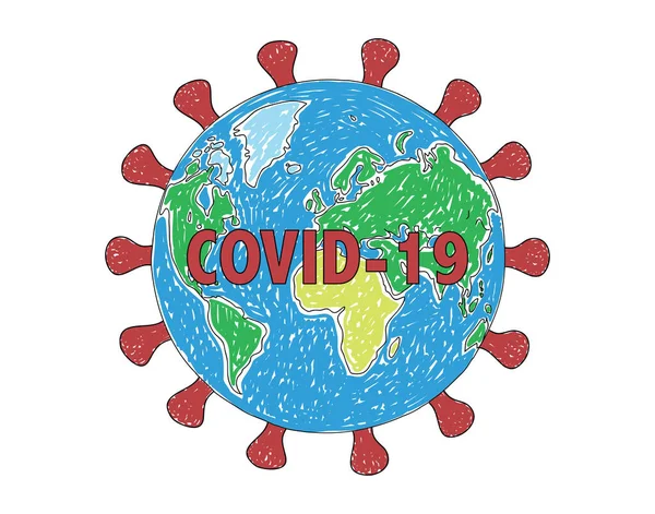 Pandemic Coronavirus Covid Vector Illustration — Stock Vector