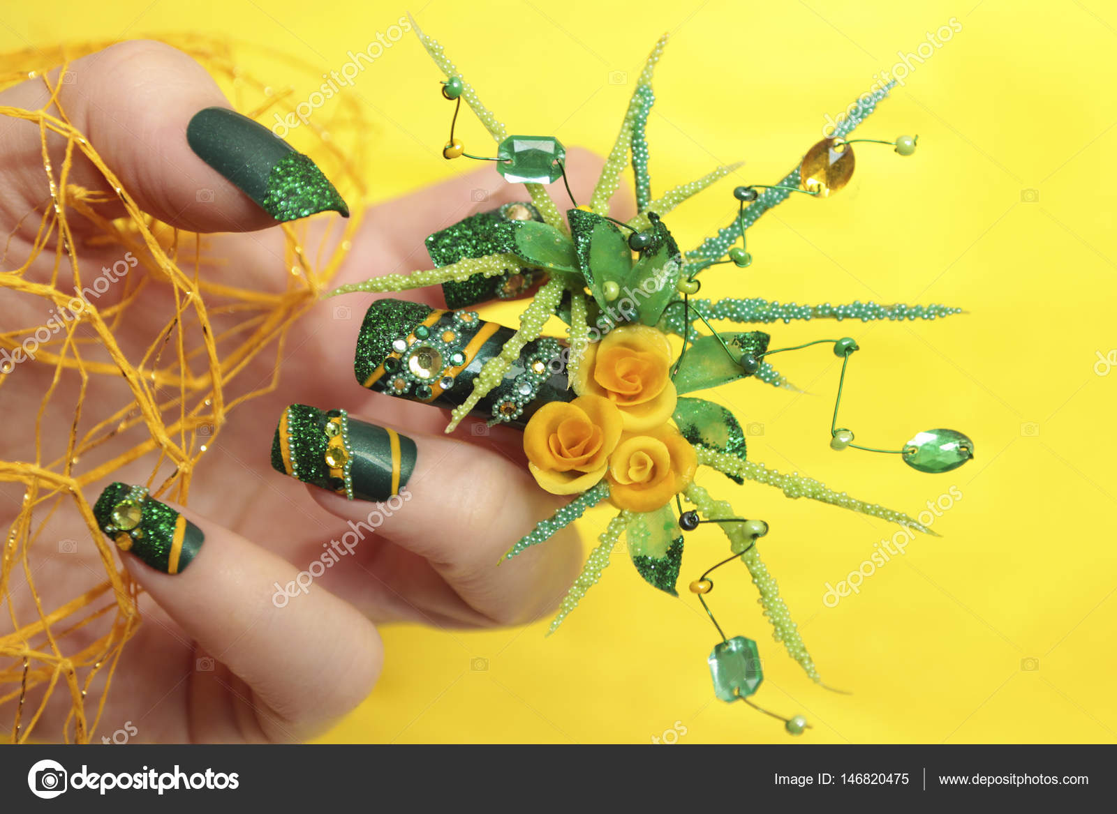3. Short Acrylic Nails with Hand-Painted Flower Design - wide 1