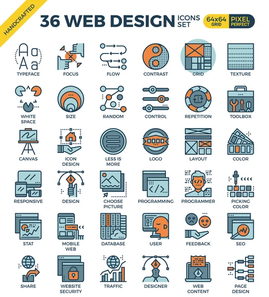 Iconos de diseño web — Vector de stock