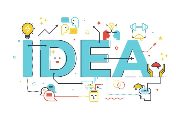 Palabra de idea creativa — Vector de stock