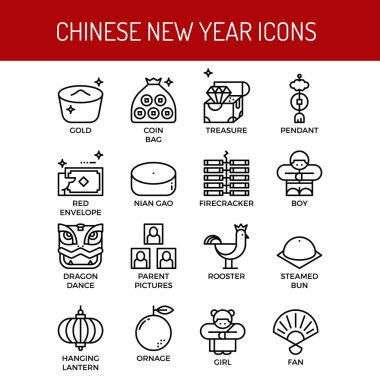 Çin yeni yılı anahat simgeleri