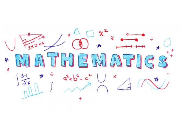 Ilustración de palabras matemáticas — Vector de stock