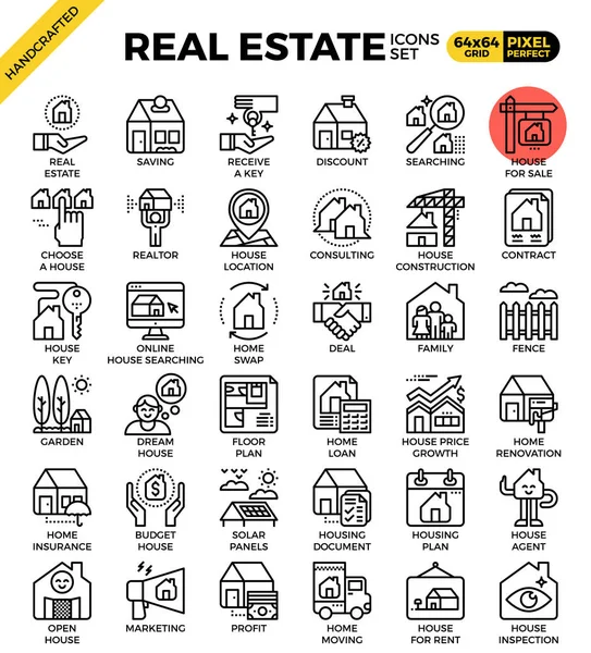 Emlak line Icon set