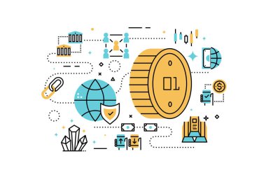 Bitcoin ve Finans illüstrasyon