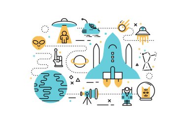 Alanı satır simgeler illüstrasyon