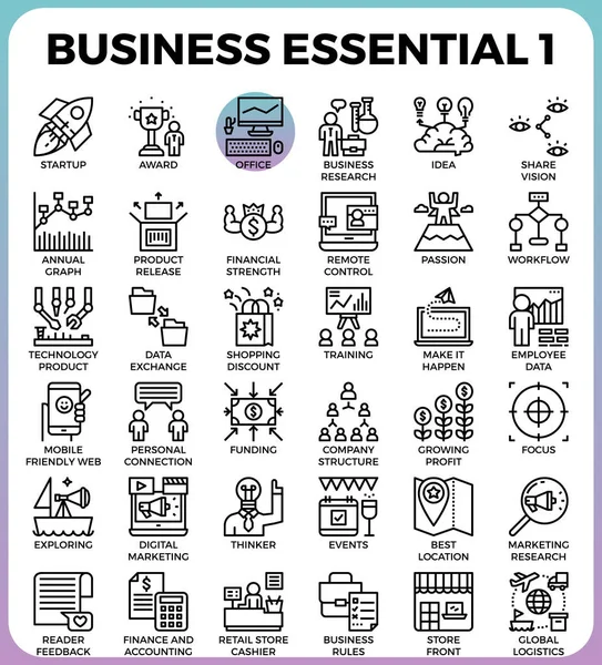 Ícones Business Essential —  Vetores de Stock